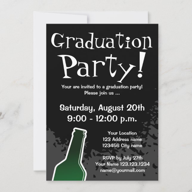Invitations de la fête d'obtention du diplôme | in (Devant)