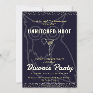 Invitations de la fête du divorce : Des sabots. Hu