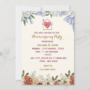 Invitations de la Fête du réchauffement du foyer