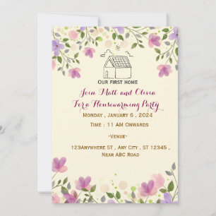 Invitations de la Fête du réchauffement du foyer