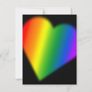 Invitations de la fête gay pride Rainbow Love Cart