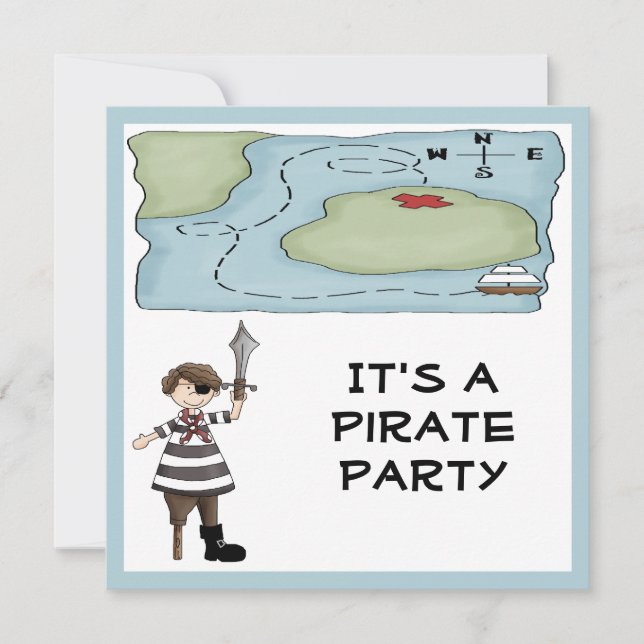 Invitations de la fête pirate (Devant)