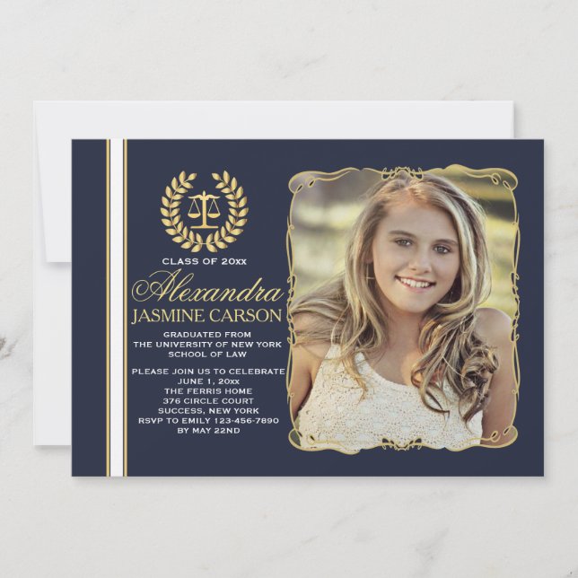 Invitations de la licence de photographie (Devant)
