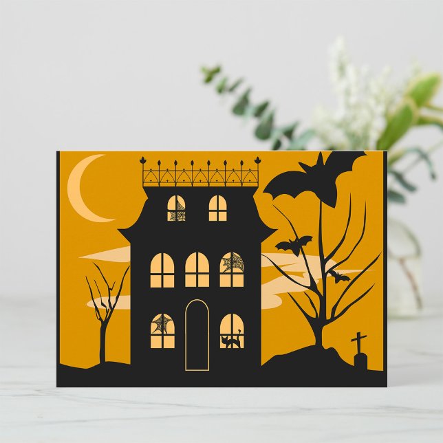 Invitations de la maison Silhouette Halloween (Créateur téléchargé)