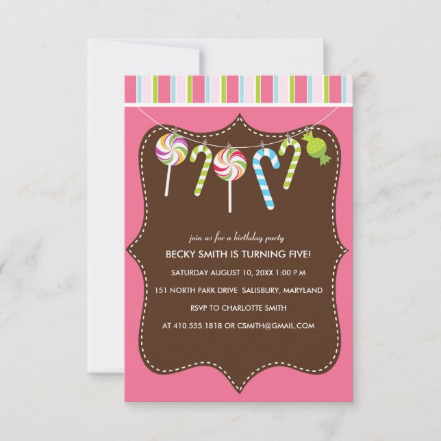 Invitations de la partie Anniversaire de enfant (Devant)