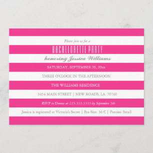 Invitations de la partie Bachelorette à tirage ros