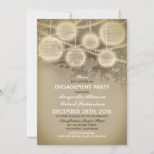 Invitations de la partie de fiançailles vintages