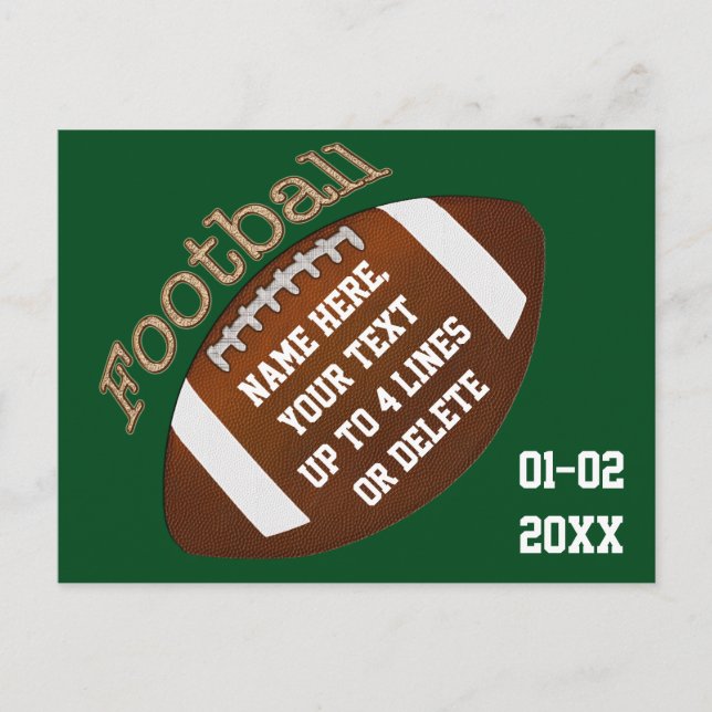 Invitations de la partie de football personnalisée (Devant)