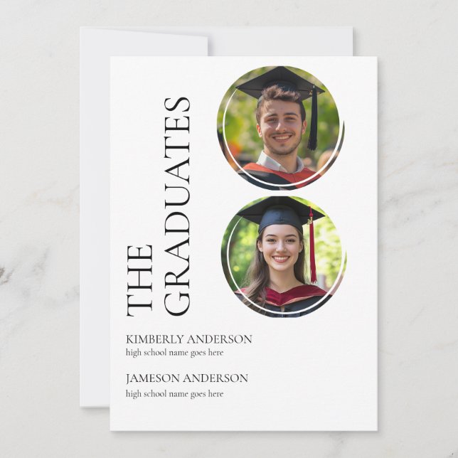 Invitations de la Partie de graduation conjointe m (Devant)
