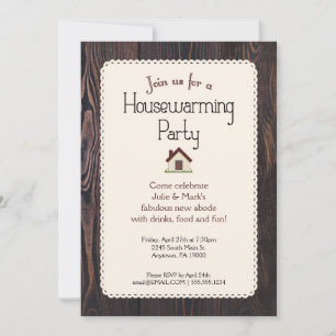 Invitations de la partie de réchauffement ménager 