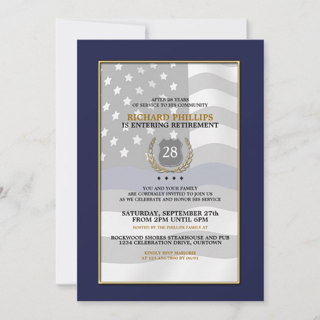Invitations de la partie de retraite de l'agent de (Devant)