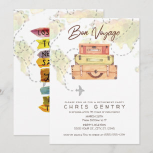 Invitations de la partie de retraite de voyage