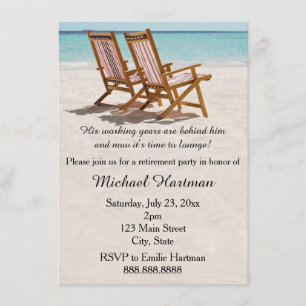 Invitations de la partie de retraite des chaises d