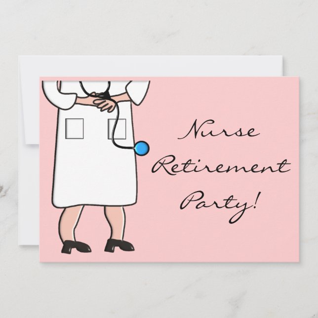 Invitations de la partie de retraite INFIRMIÈRE (Devant)