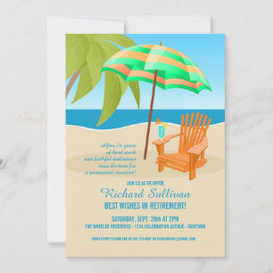 Invitations de la partie de retraite tropicale