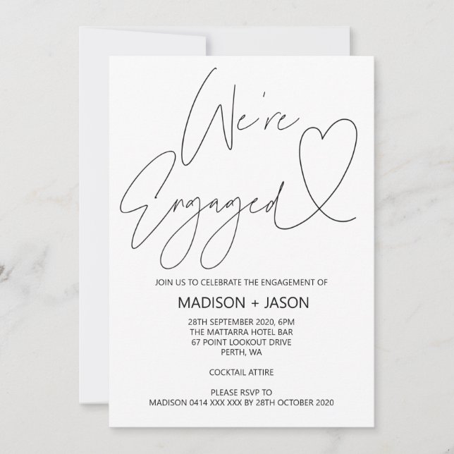 Invitations de la partie d'engagement cardiaque mo (Devant)