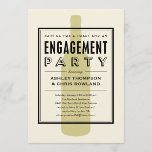 Invitations de la partie d'engagement de la boutei