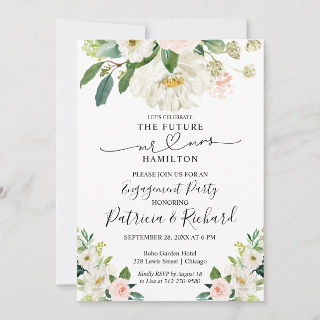Invitations de la partie d'engagement de l'aquarel (Devant)