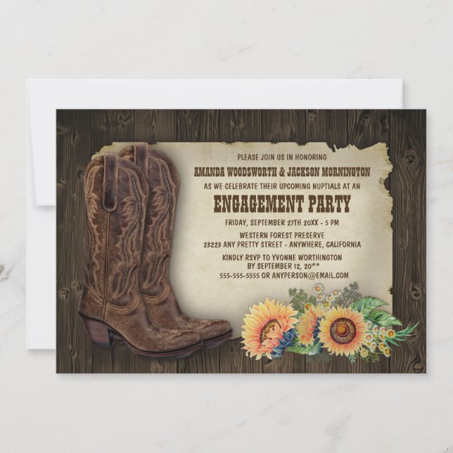 Invitations de la partie d'engagement de Tournesol (Devant)