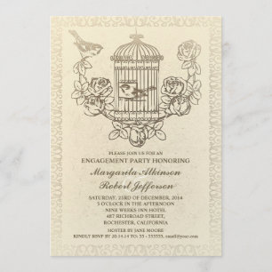 Invitations de la partie d'engagement en cage d'oi