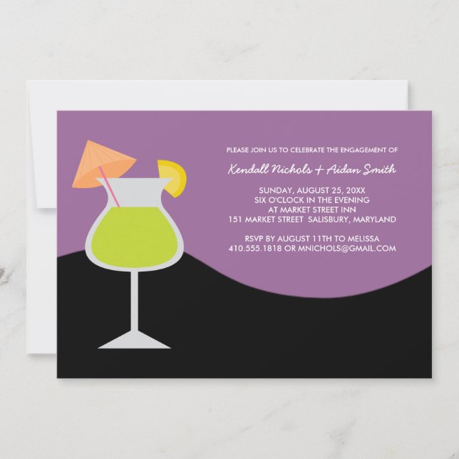 Invitations de la partie d'engagement ou du Cockta (Devant)