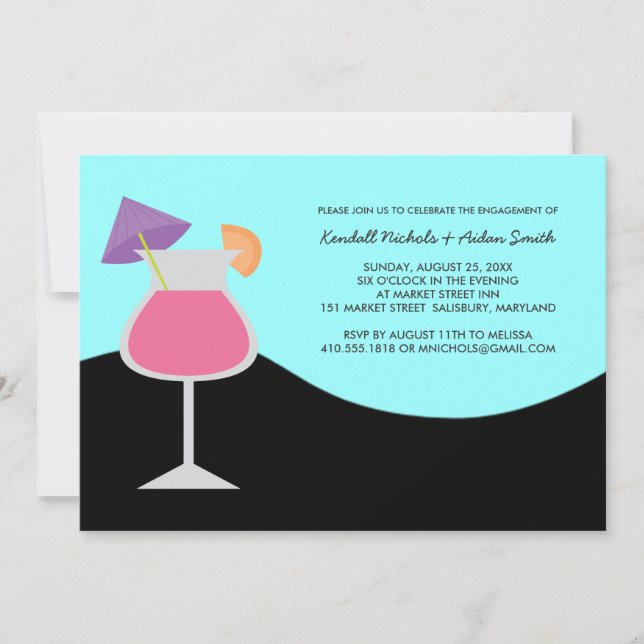 Invitations de la partie d'engagement ou du Cockta (Devant)