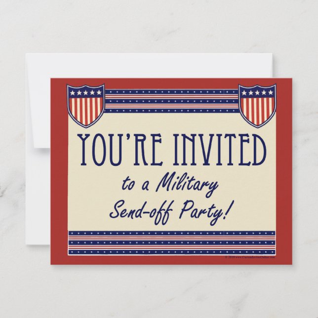 Invitations de la partie d'envoi militaire (Devant)