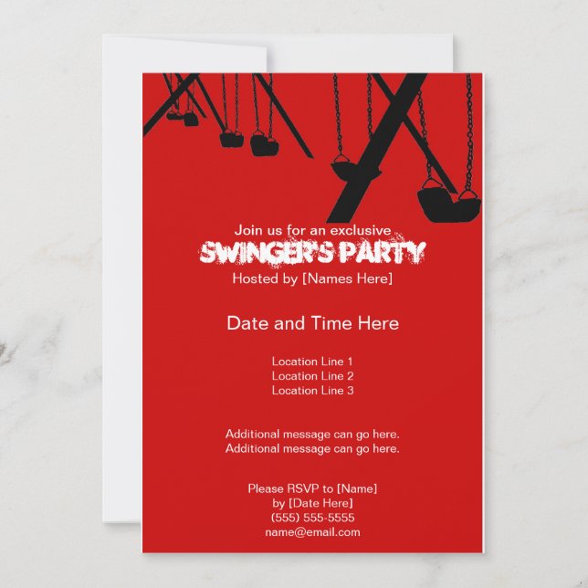 Invitations de la partie des partouzeurs de bon (Devant)