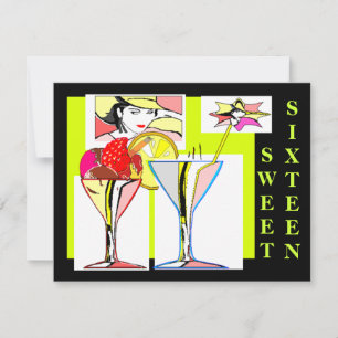 Invitations de la partie d'indulgence Sweet sixtee