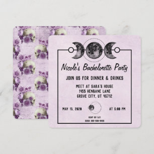 Invitations de la partie gothique de bachelorette
