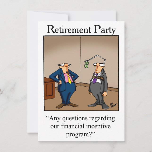 Invitations de la partie Humour de retraite "spéci (Devant)