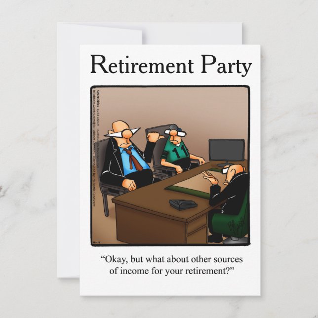 Invitations de la partie Humour de retraite "spéci (Devant)