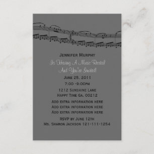 Invitations de la partie Notes musicales