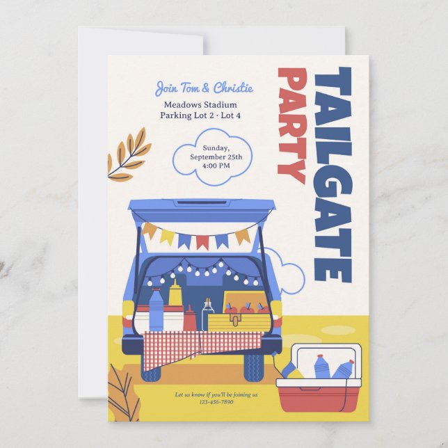 Invitations de la partie sur mesure (Devant)