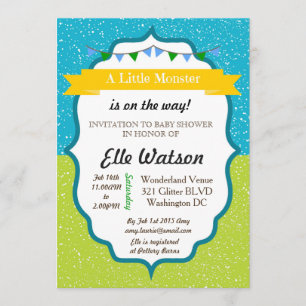Invitations de la petite Monster Baby Showeuse