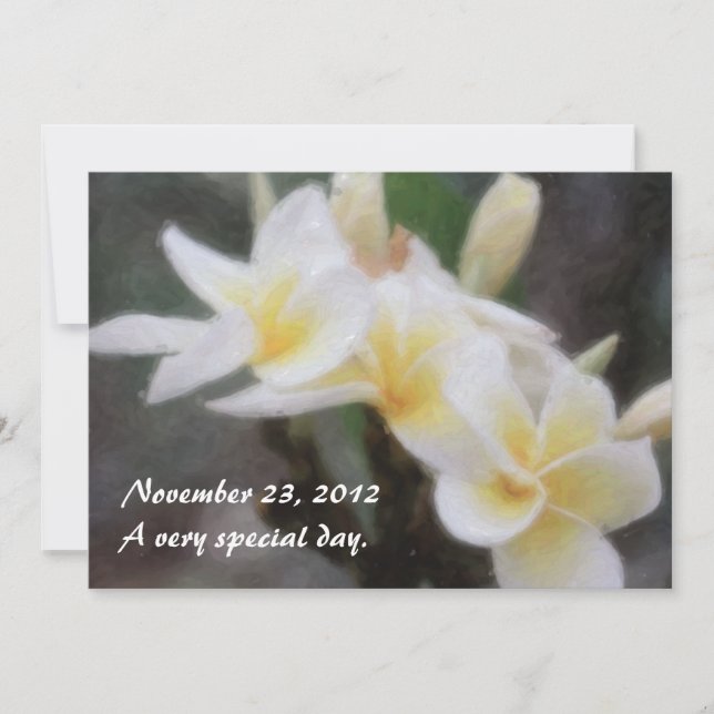Invitations de la plumeria tropicale hawaïenne (Devant)