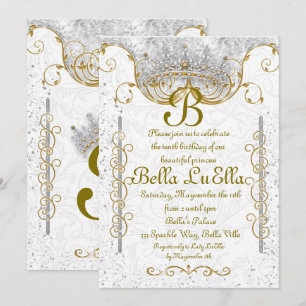Invitations de la Princess Bling Diamond Party