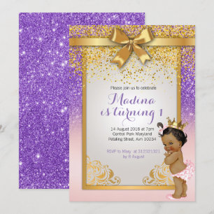 Invitations de la Princesse Afro-Américaine 1er an