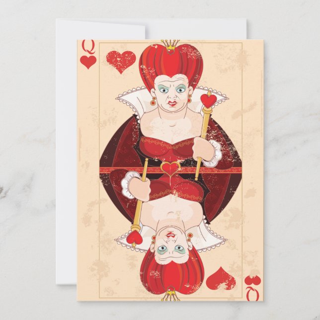 Invitations de la reine des coeurs (Devant)