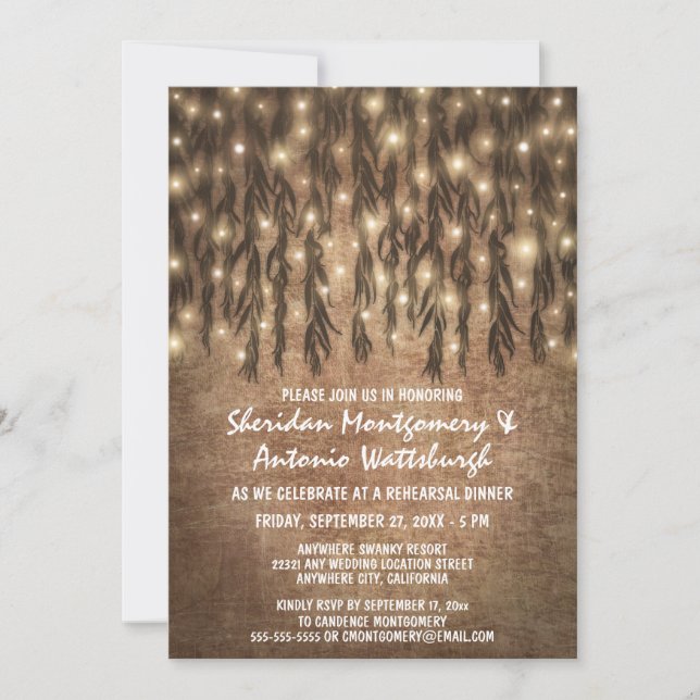 Invitations de la répétition de l'arbre du saule d (Devant)