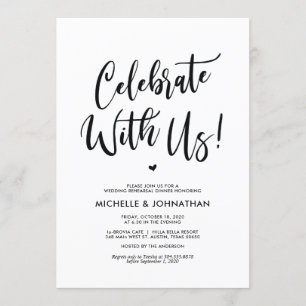 Invitations de la répétition de mariage parfait et