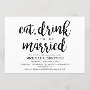 Invitations de la répétition de Mariage rustique