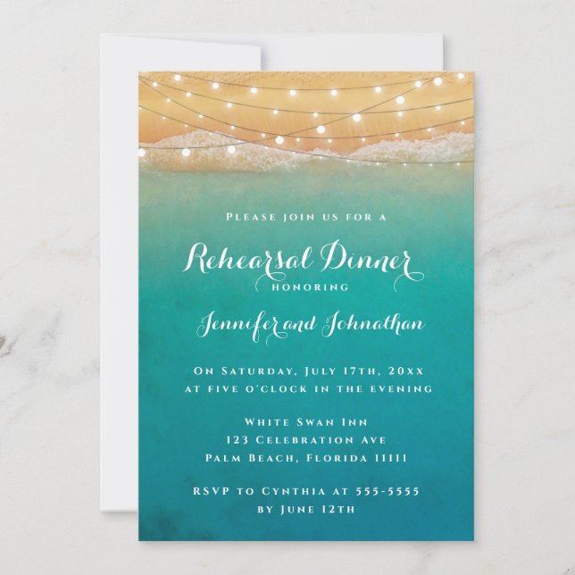 Invitations de la répétition des lumières des chaî (Devant)