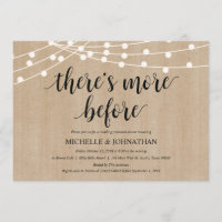 Invitations de la répétition Rustic String Lights
