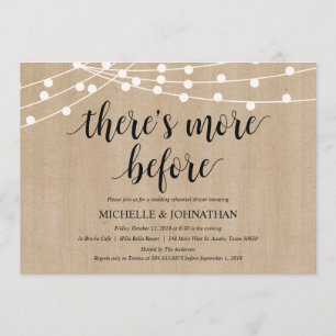 Invitations de la répétition Rustic String Lights