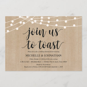Invitations de la répétition Rustic String Lights