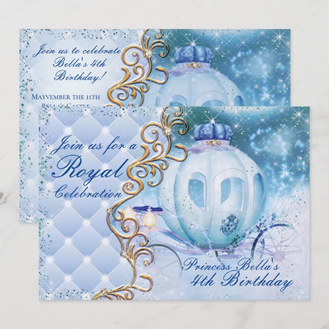 Invitations de la Royal Princess Anniversaire (Devant / Derrière)