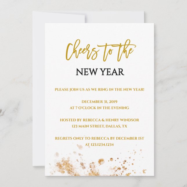 Invitations de la Soirée de l'or moderne (Devant)