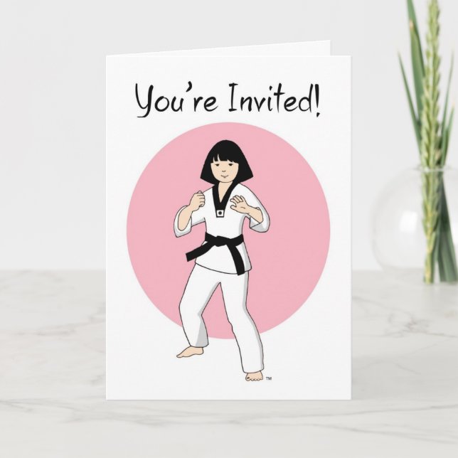Invitations de la soirée princesse Tae Kwon Do sur (Devant)