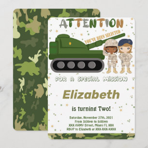Invitations de l'armée modifiables